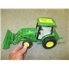 Image 1 : PLASTIC JOHN DEERE TRACTOR W/FRONT END LOADER & KERN DEALER PLAQUE