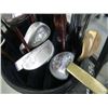 Image 2 : BLACK GOLF BAG W/LG. LOT OF ASST. LEFT HAND CLUBS: DRIVERS, PUTTERS, ETC.