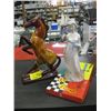 Image 1 : POTTERY HORSE FIGURINE, GAME SET & LADY CHINA FIGURINE