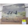 Image 1 : "FREE AS THE WILD" BY AUGUST ALBO, 1962, 16X22 OIL ON CANVASS PRINT