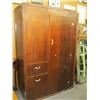 Image 1 : LG. WOODEN WARDROBE STORAGE CABINET W/2 DRAWERS