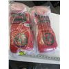 Image 2 : 2 PAIR OF RED 9 ROUND BOXING GLOVES
