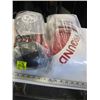 Image 1 : 2 PAIR OF RED 9 ROUND BOXING GLOVES, WHITE 
