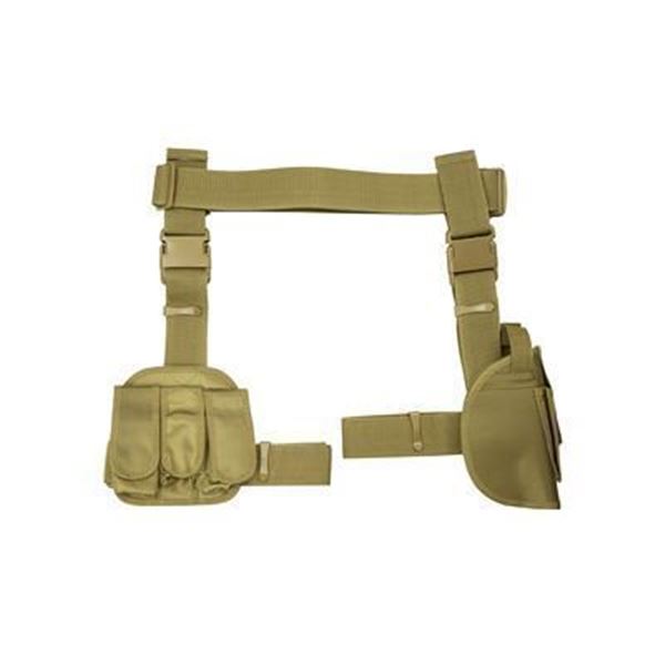 NCSTAR DROP LEG HOLSTER MAG HLDR TAN