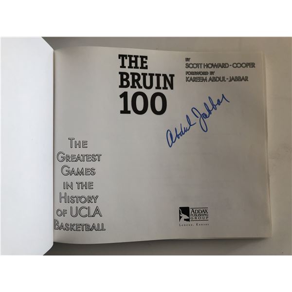 The Bruin 100 signed book autographed by Kareem Abdul-Jabbar