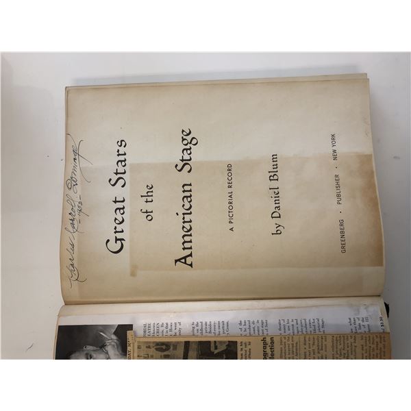 Great Stars of the American Stage signed book
