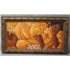 Image 1 : Hawaiian Female Artwork, Signed by Artist Le Branch  '72, Wood Framed 56"x32"