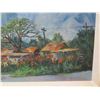 Image 3 : Haleiwa Shanties Artwork Signed by Artist K. Brickman, in White Frame 31"x22"