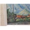 Image 7 : Haleiwa Shanties Artwork Signed by Artist K. Brickman, in White Frame 31"x22"