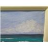 Image 2 : Makapu'u Wild Surf Artwork Signed by Artist Pauahi Clark, in White Frame 33"x25"