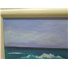 Image 3 : Makapu'u Wild Surf Artwork Signed by Artist Pauahi Clark, in White Frame 33"x25"