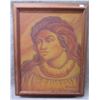 Image 1 : Hawaiian Female Artwork, Signed by Artist Nahoolewa, Wood Framed 15"x19"