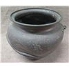 Image 1 : Footed Blue Raised Design Planter Pot w/ Maker's Mark 13" dia, 12"H