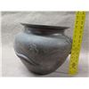 Image 8 : Footed Blue Raised Design Planter Pot w/ Maker's Mark 13" dia, 12"H