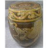 Image 1 : Decorative Plant Stand w/ Asian Dragon Motif 12" dia, 20"H