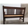 Image 14 : Koa Wood Bench w/ Arms & Slatted Back 48"x18"x36"H (needs repair & refinishing)