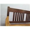 Image 4 : Koa Wood Bench w/ Arms & Slatted Back 48"x18"x36"H (needs repair & refinishing)