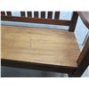 Image 7 : Koa Wood Bench w/ Arms & Slatted Back 48"x18"x36"H (needs repair & refinishing)