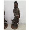 Image 2 : Qty 2 Lamp Bases w/ Quan Yin Figures (No shades) 28" & 35"H