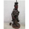 Image 9 : Qty 2 Lamp Bases w/ Quan Yin Figures (No shades) 28" & 35"H