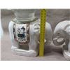 Image 20 : Qty 2 White Elephant Shaped Plant Stands w/ Decorative Saddles 17"L x 20"H