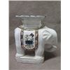 Image 3 : Qty 2 White Elephant Shaped Plant Stands w/ Decorative Saddles 17"L x 20"H