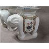 Image 9 : Qty 2 White Elephant Shaped Plant Stands w/ Decorative Saddles 17"L x 20"H