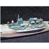 Image 11 : Qty 3 Model Boats: Battleship Missouri 32"L, Wooden Speed Boat & Chris Craft 18"L
