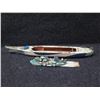 Image 14 : Qty 3 Model Boats: Battleship Missouri 32"L, Wooden Speed Boat & Chris Craft 18"L