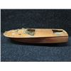 Image 2 : Qty 3 Model Boats: Battleship Missouri 32"L, Wooden Speed Boat & Chris Craft 18"L