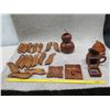 Image 23 : Multiple Wooden Serving Dishes, Trivet, Plaque, Monkeypod Pitcher, Ipu, etc