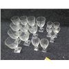 Image 16 : Qty 10 Gump's Wine Goblets & 7 Crystal Glasses