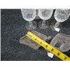 Image 13 : Qty 7 Gotham Crystal Wine Glasses & 2 Pressed Clear Glass Creamer & Sugar Bowl
