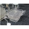 Image 9 : Qty 7 Gotham Crystal Wine Glasses & 2 Pressed Clear Glass Creamer & Sugar Bowl