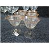 Image 2 : Qty 6 Gilt Rim Sherry & 6 Etched Champagne Glasses, Misc Sizes