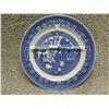 Image 2 : Qty 3 Multi-Section Wallace Blue Willow Plates & Yama (?) Platter Made in Occupied Japan