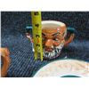 Image 16 : Qty 8 Tea Cups w/ Faces, 9 Saucers & Creamer w/ Sugar Bowl