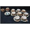 Image 1 : Qty 8 Tea Cups w/ Faces, 9 Saucers & Creamer w/ Sugar Bowl