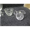 Image 3 : Qty 5 Gump's Crystal Wine Glasses & Cut Glass Creamer w/ Sugar Bowl