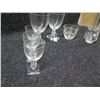 Image 7 : Qty 5 Gump's Crystal Wine Glasses & Cut Glass Creamer w/ Sugar Bowl