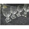 Image 8 : Qty 5 Gump's Crystal Wine Glasses & Cut Glass Creamer w/ Sugar Bowl