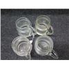 Image 2 : Qty 4 Clear Glass Mugs w/ Handles