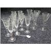Image 1 : Qty Approx. 14 Etched Cordial Glasses