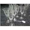 Image 5 : Qty Approx. 14 Etched Cordial Glasses