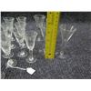 Image 7 : Qty Approx. 14 Etched Cordial Glasses