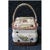Image 1 : Ceramic Jar w/ Lid & Handle Made in Japan 6"x6"x5"H (Ht without handle)
