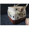Image 4 : Ceramic Jar w/ Lid & Handle Made in Japan 6"x6"x5"H (Ht without handle)