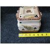 Image 9 : Ceramic Jar w/ Lid & Handle Made in Japan 6"x6"x5"H (Ht without handle)