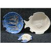 Image 1 : Qty 2 Fish Shaped Plates (1 Signed) & Ashtray