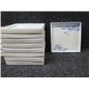 Image 2 : Multiple Square & Rectangle Japan Plates w/ Blue Design & Maker's Mark 7"x7" & 10"x4"